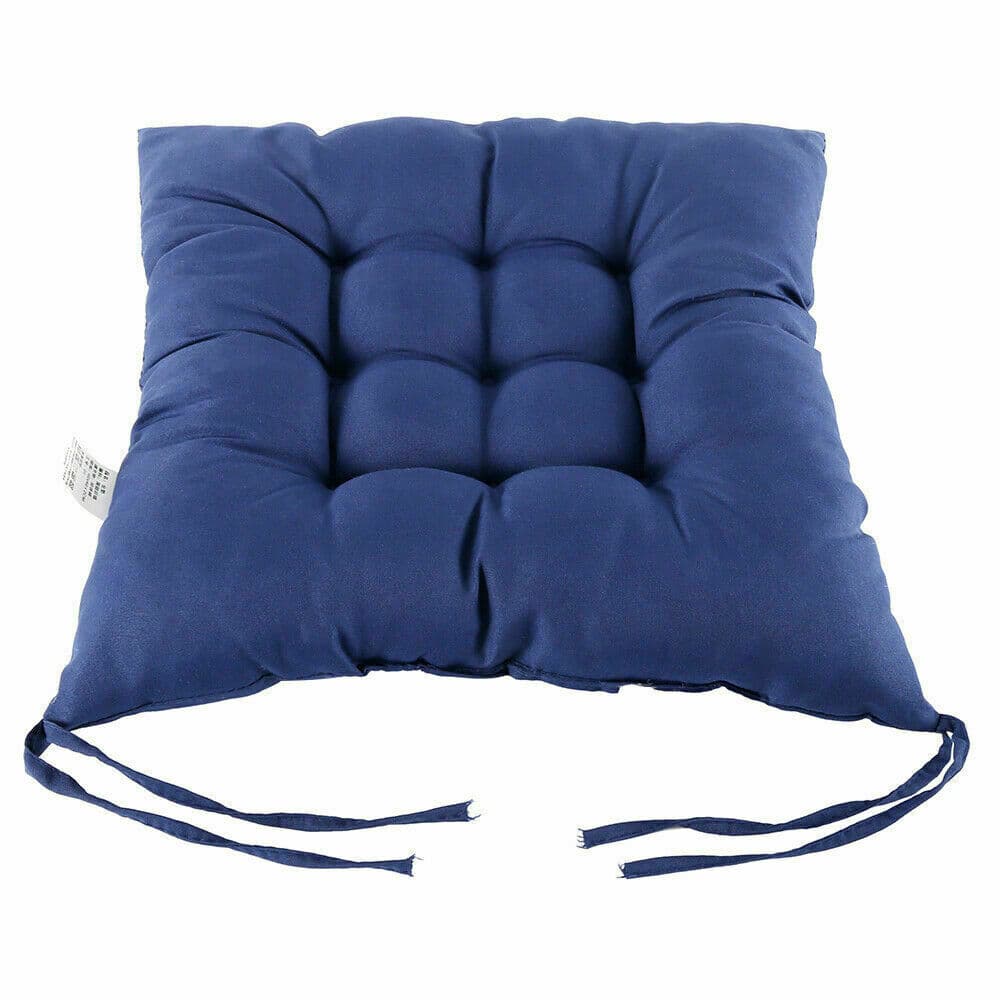 4 Pack Dark Blue Tie-On Chair Cushions - image 5