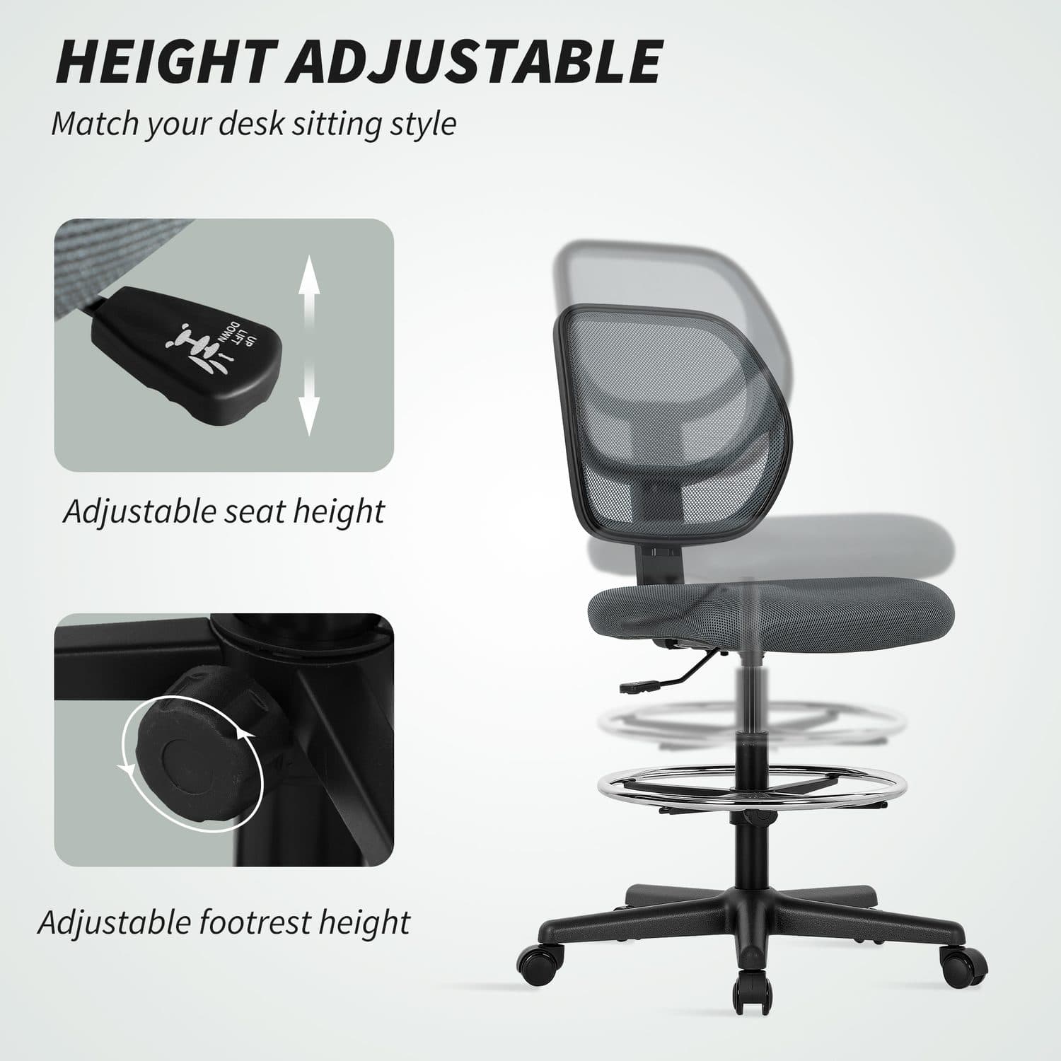 Ergonomic Drafting Chair - image 5
