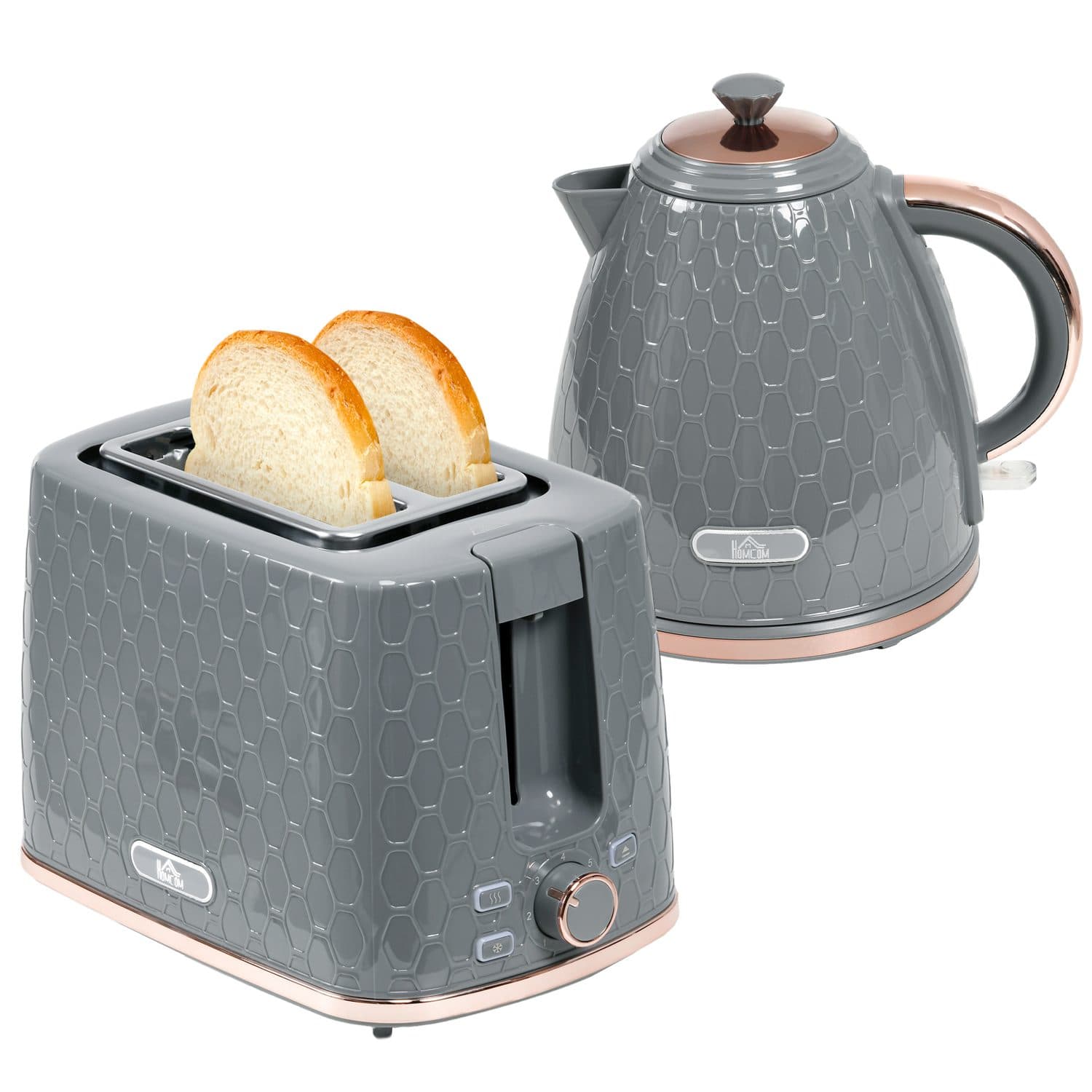 Grey Honeycomb Breakfast Set - Grey