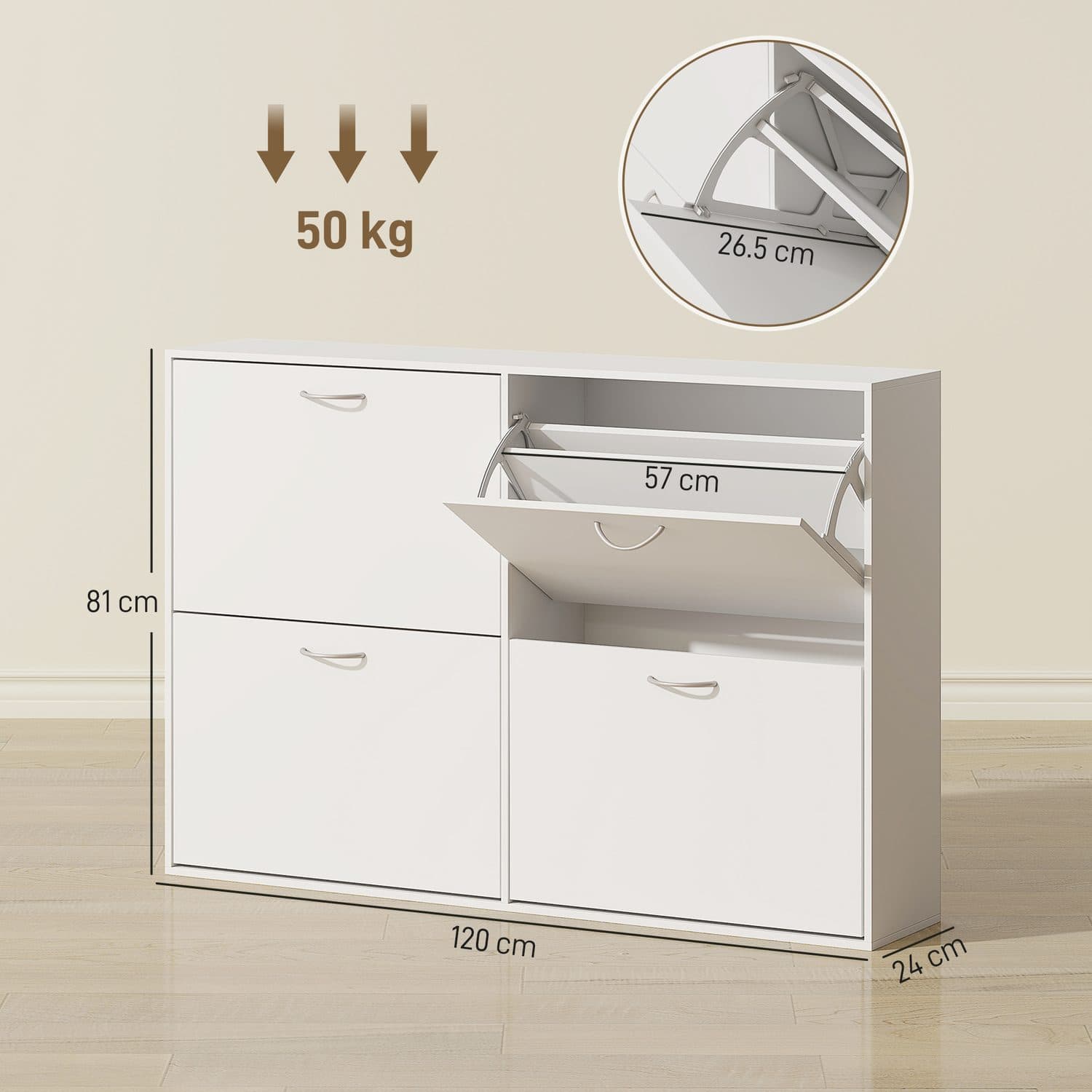 4-Drawer Shoe Cabinet - image 5