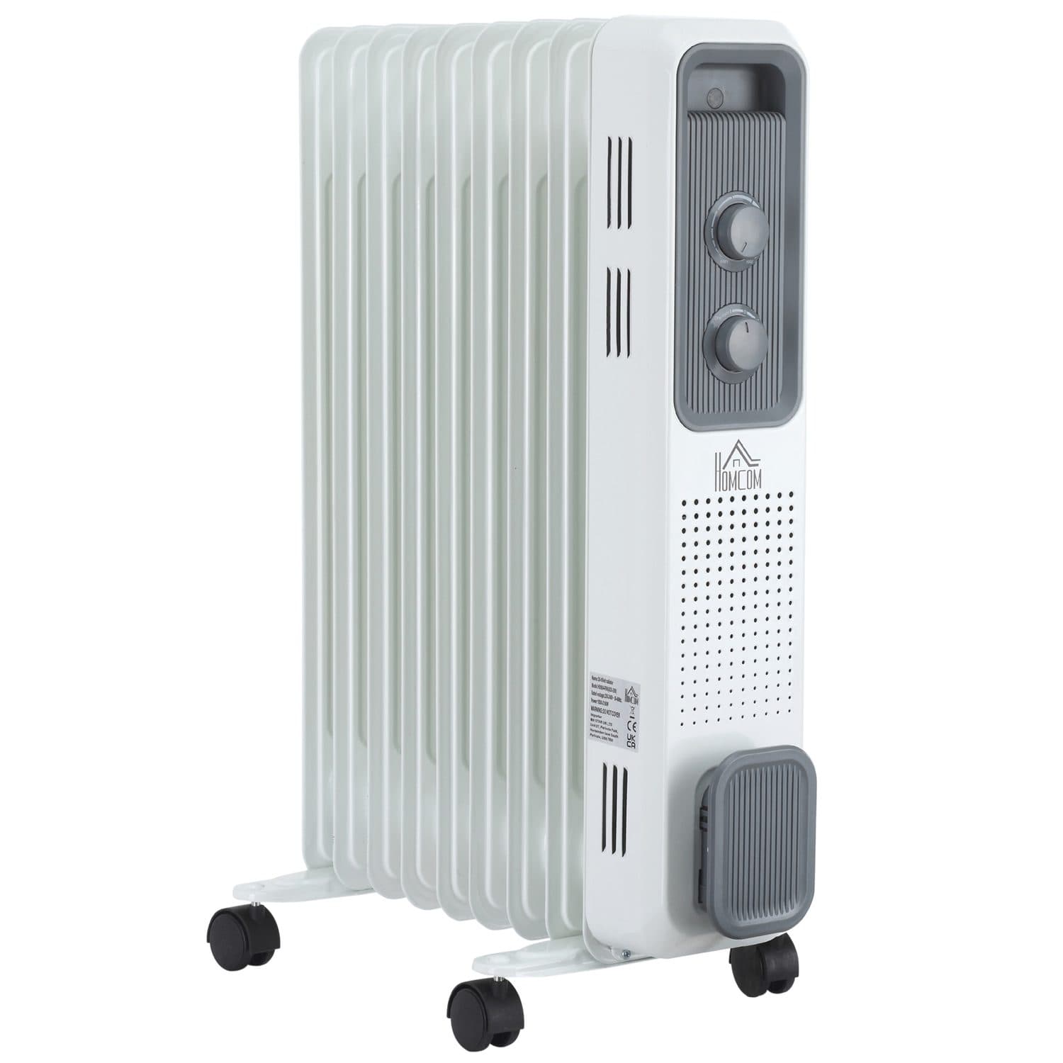 2000W Portable Oil Radiator - White