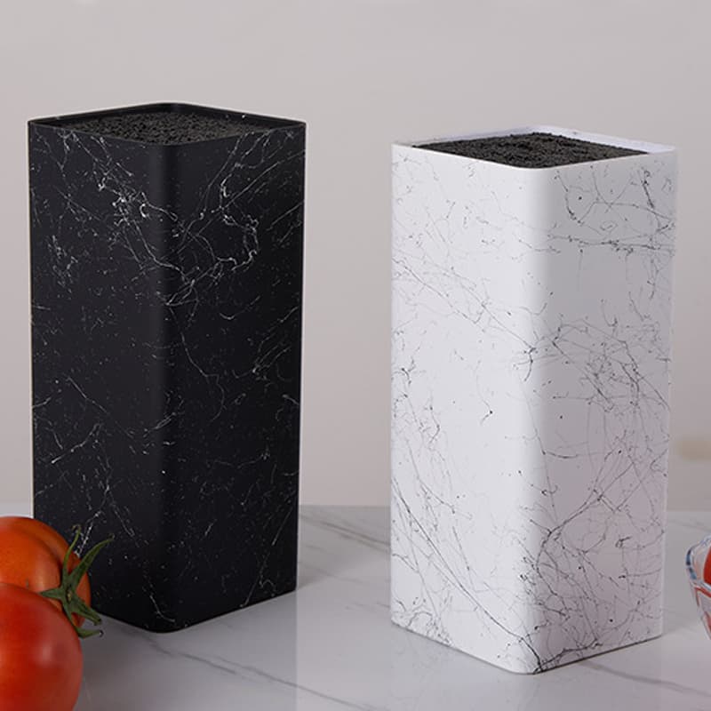 Slot-Free Universal Knife Block in Marble-Effect Finish - image 4