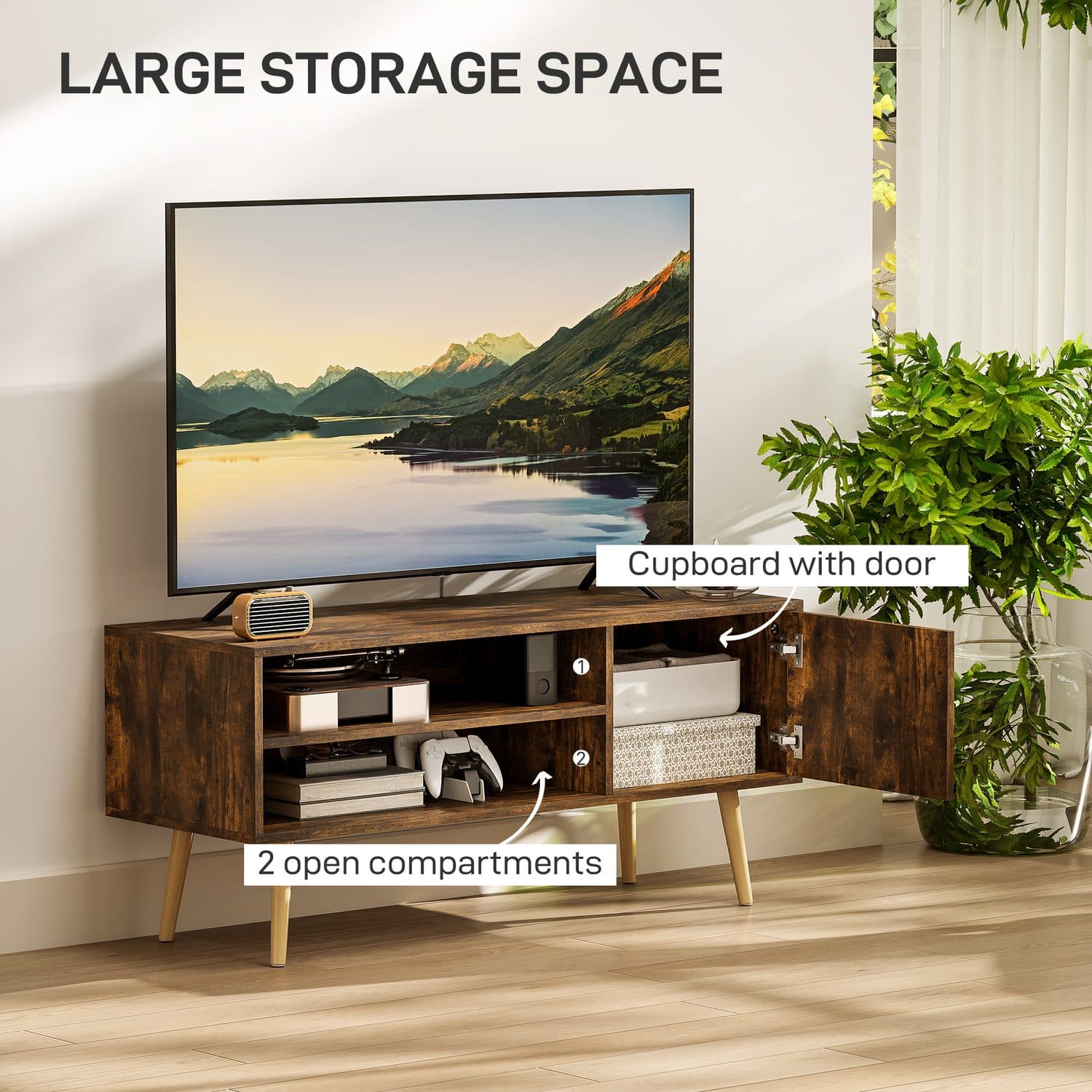 Vintage Brown TV Unit - image 2