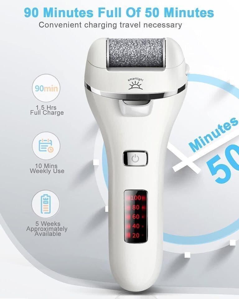 Waterproof Electric Callus Remover with Three Roller Attachments - image 1