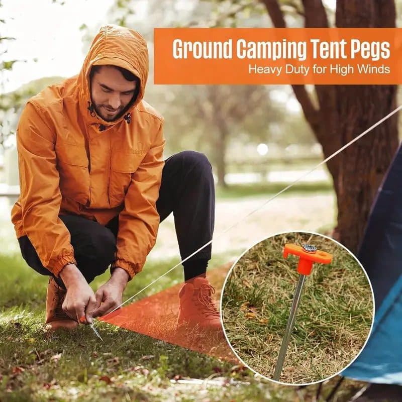 10 Piece Heavy Duty Camping Spikes for Firm Pitching - image 5