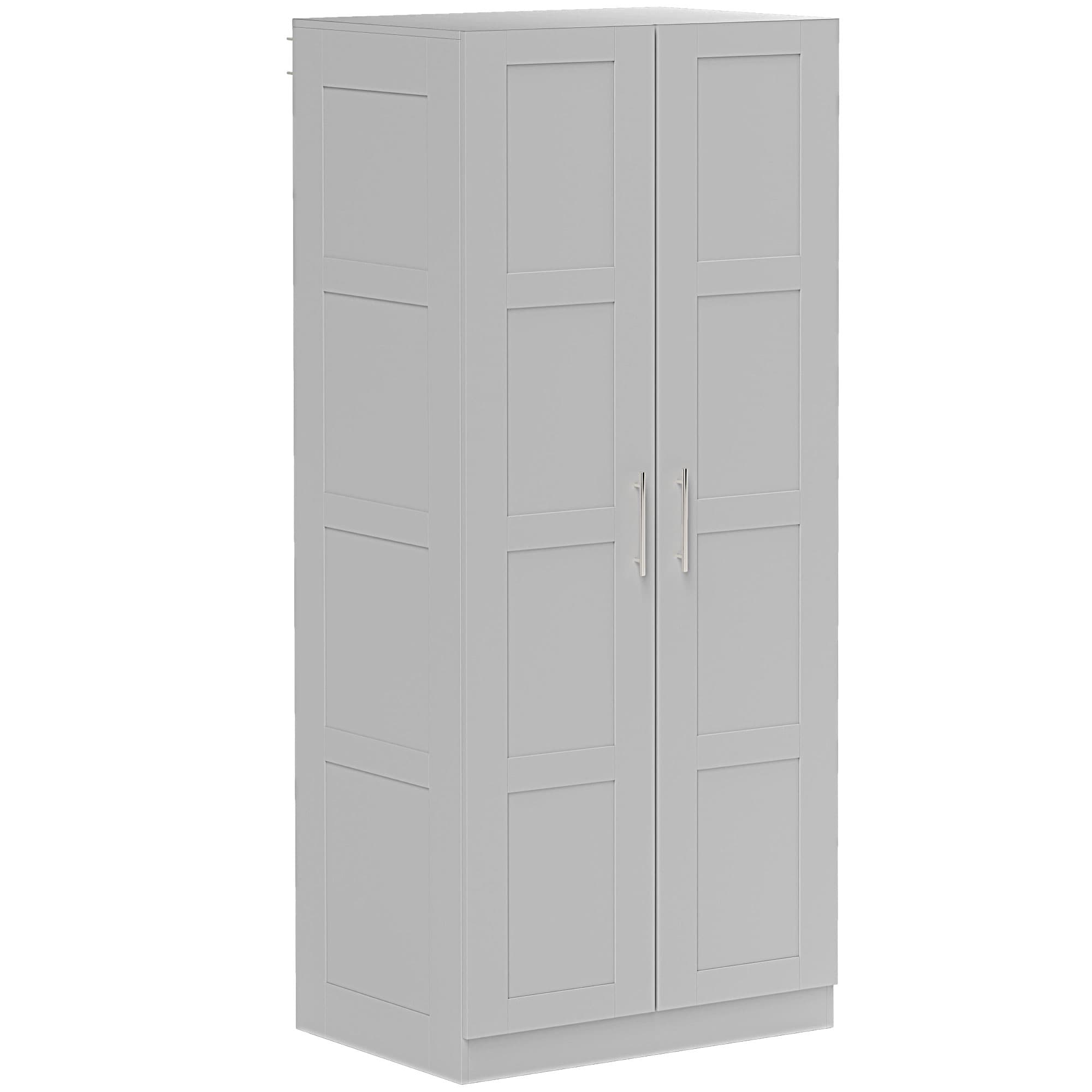 Grey Double Door Wardrobe