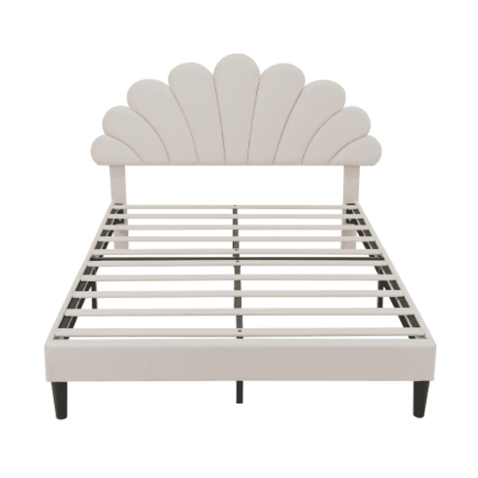 Chic Petal Velvet Bed Frame - image 8