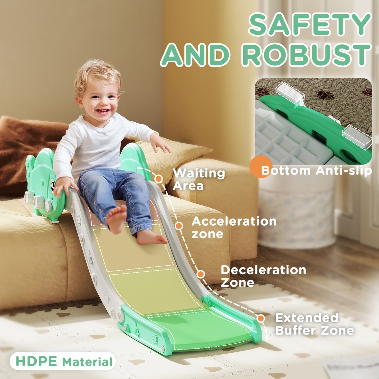 Turn sofas and beds into safe toddler slide fun - image 1
