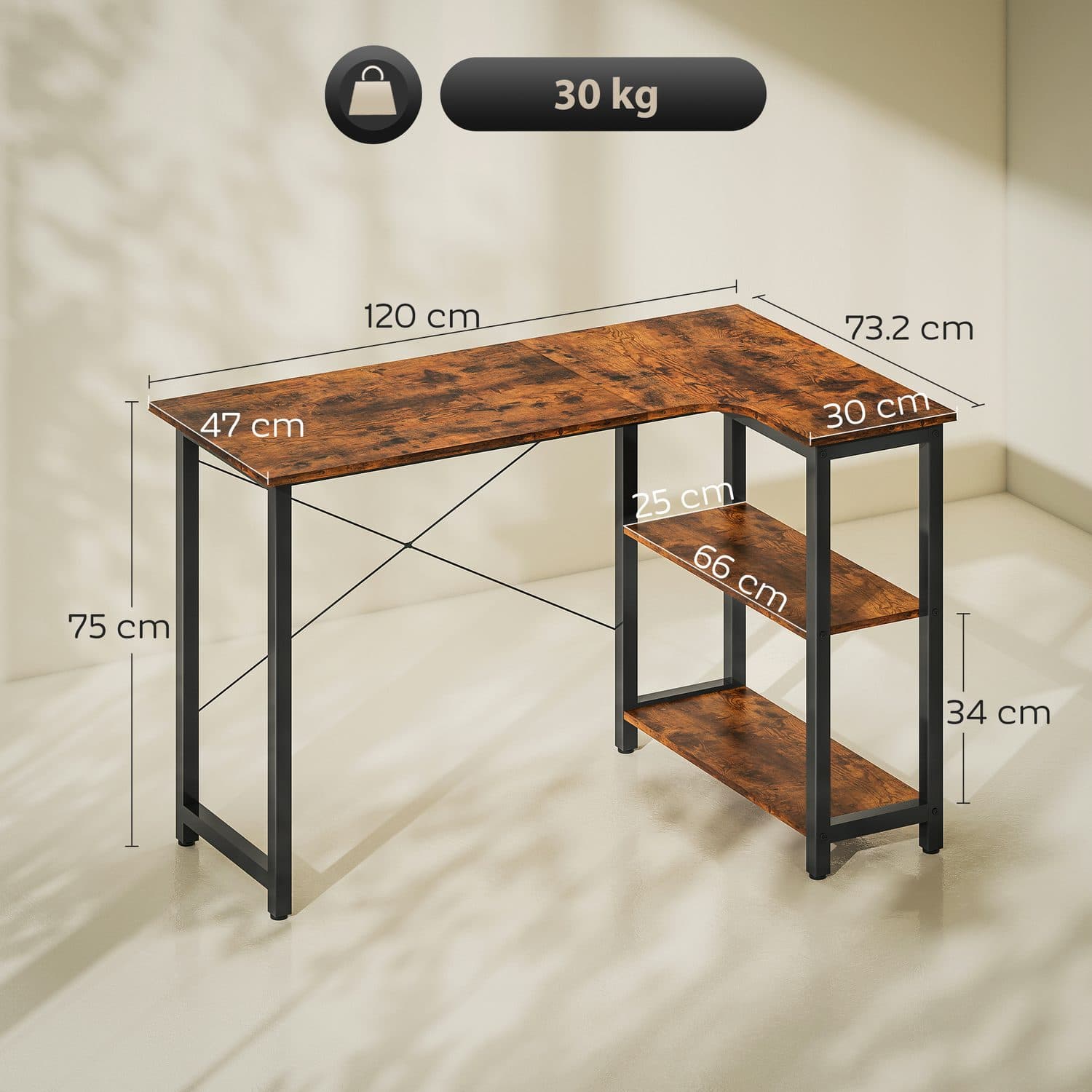 A Corner Desk with Side Shelves for the Home Office - image 5