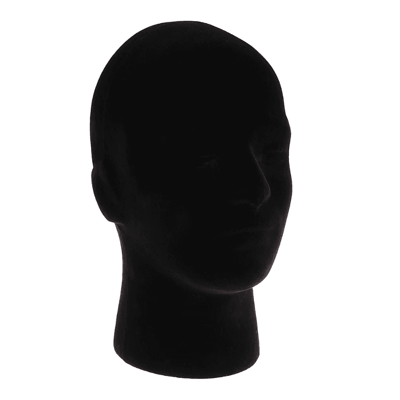 Professional Mannequin Display Head in Black Foam - image 1