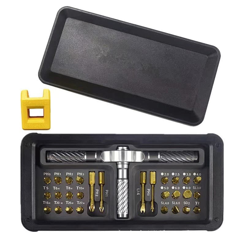 30-in-1 Magnetic Ratchet Screwdriver Set — 28 Precision Bits - image 5