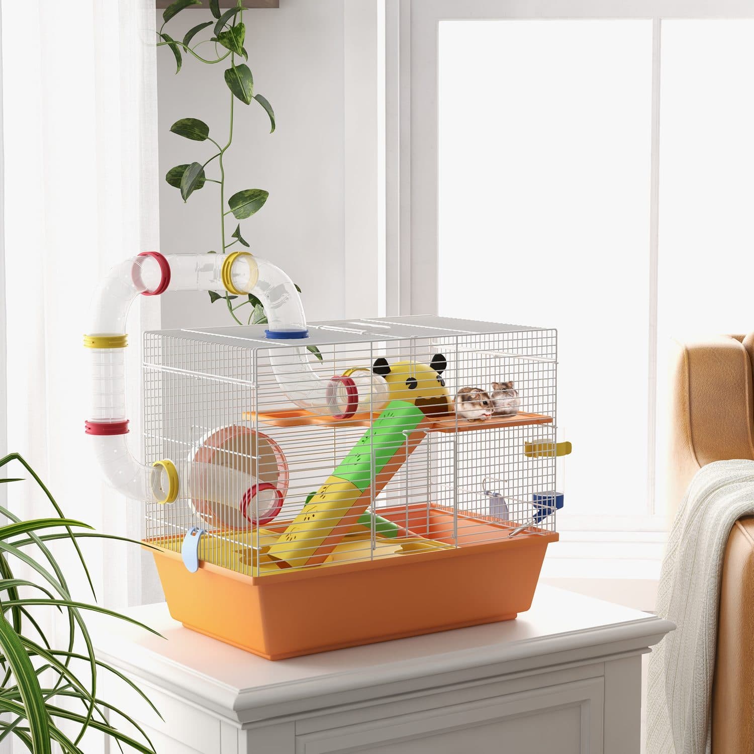 PawHut 3 Tier Gerbil and Hamster Cage - image 3