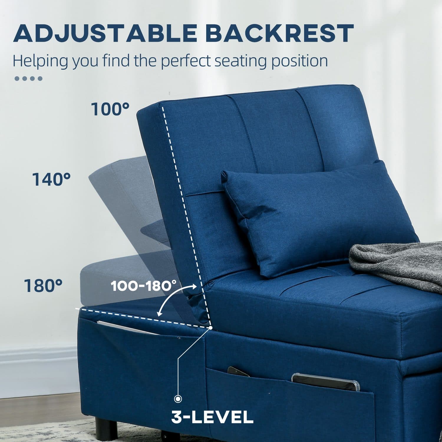 4-in-1 Convertible Chair Bed - image 1