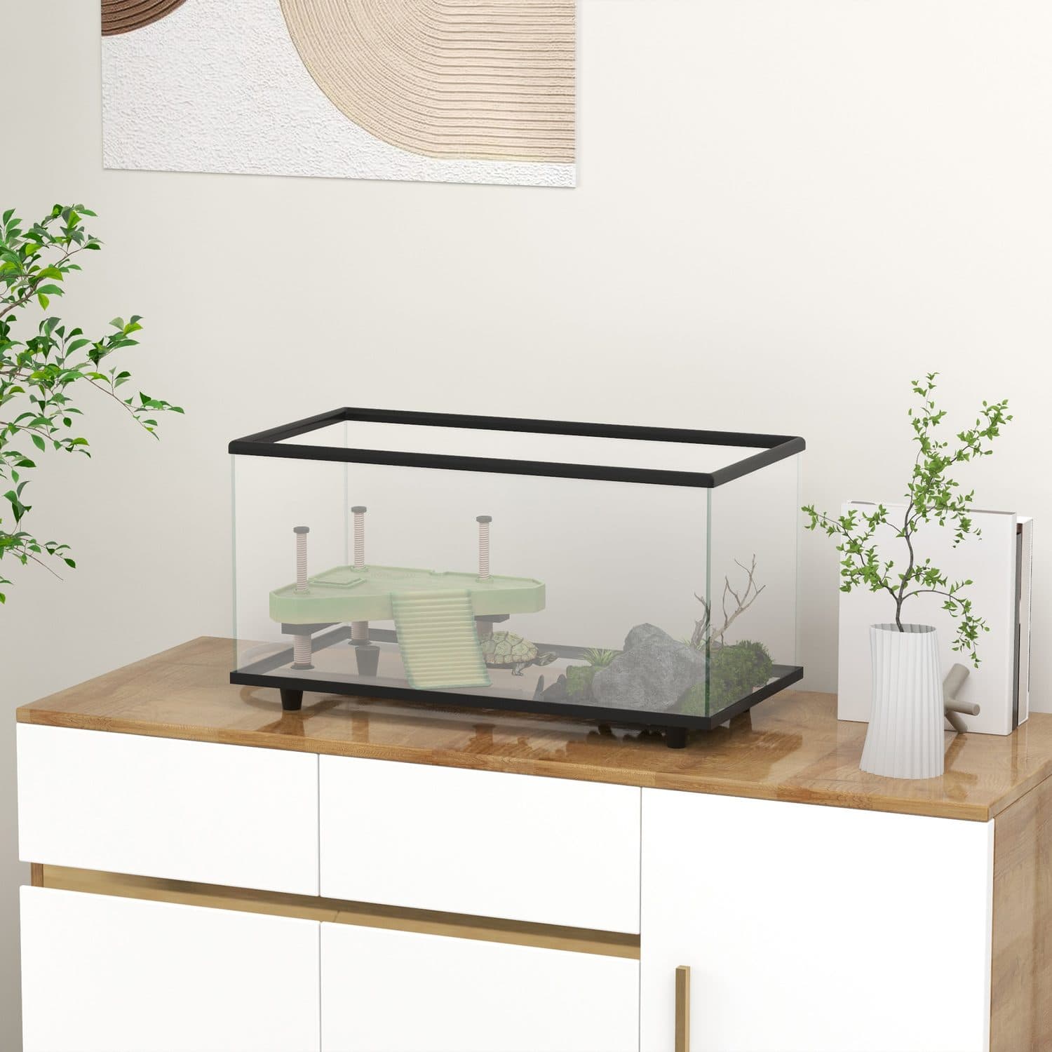 50L Glass Turtle Tank with Basking Platform - image 5
