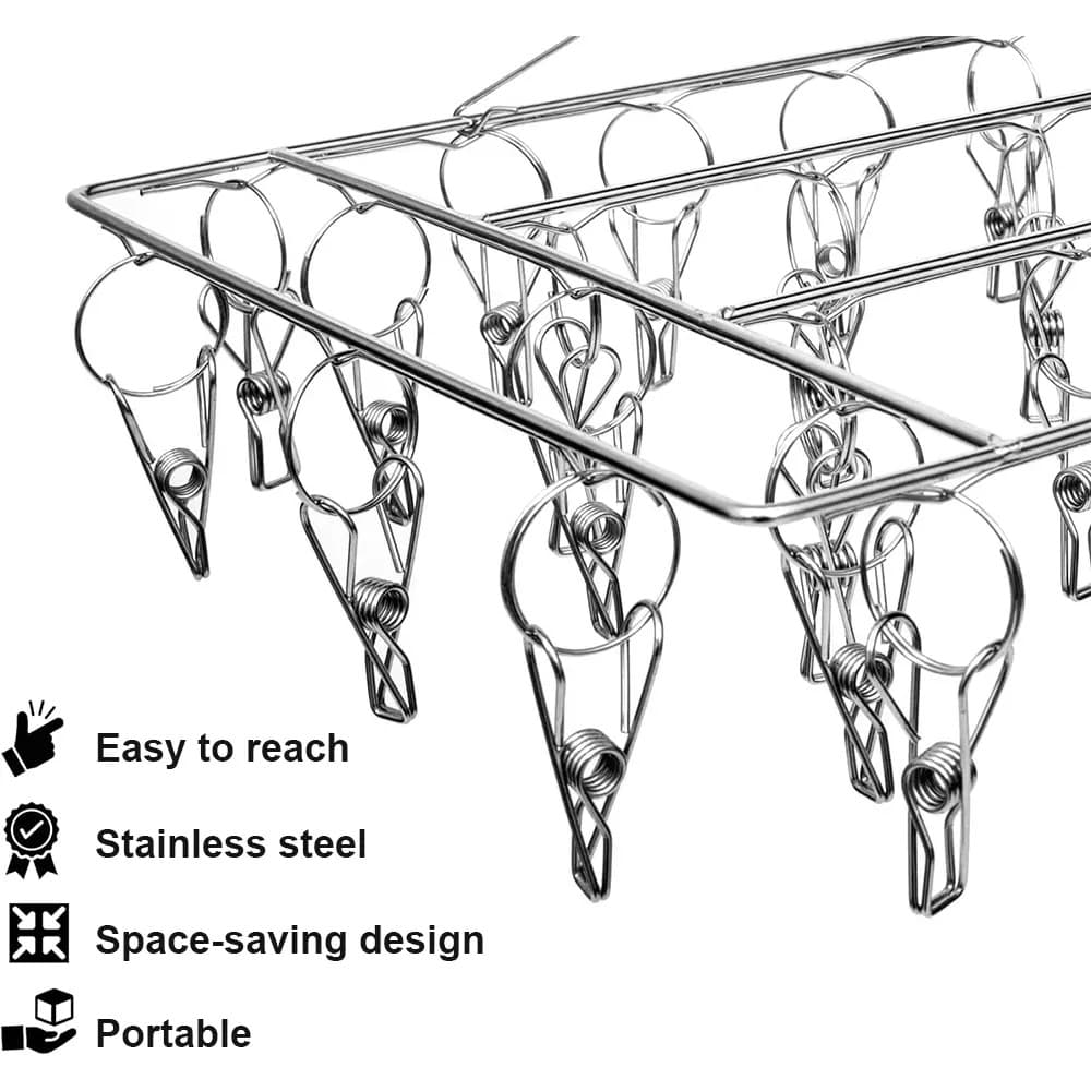 Stainless Steel Sock Hanger for Effortless Air Drying - image 4