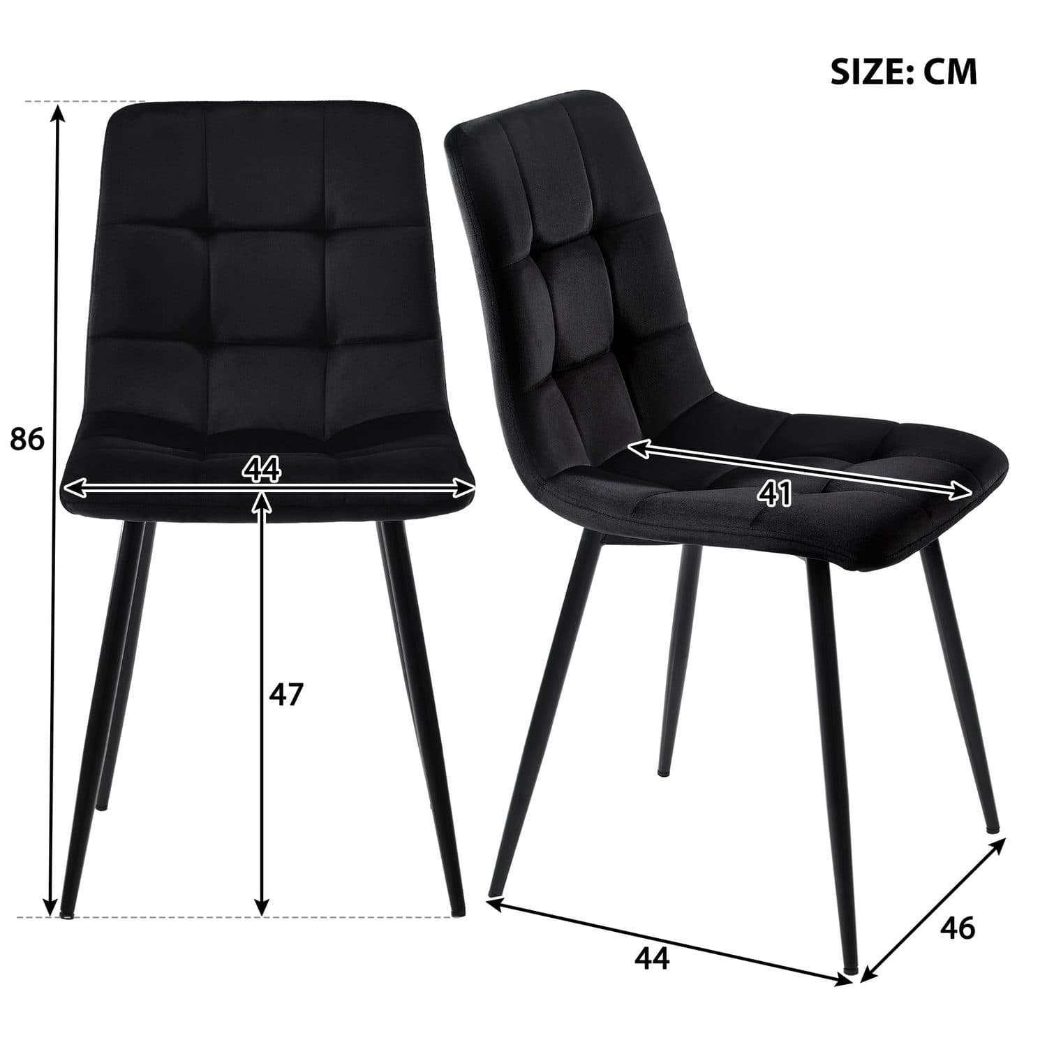 Modern Black Marble Effect Dining Table & Velvet Chairs - image 2