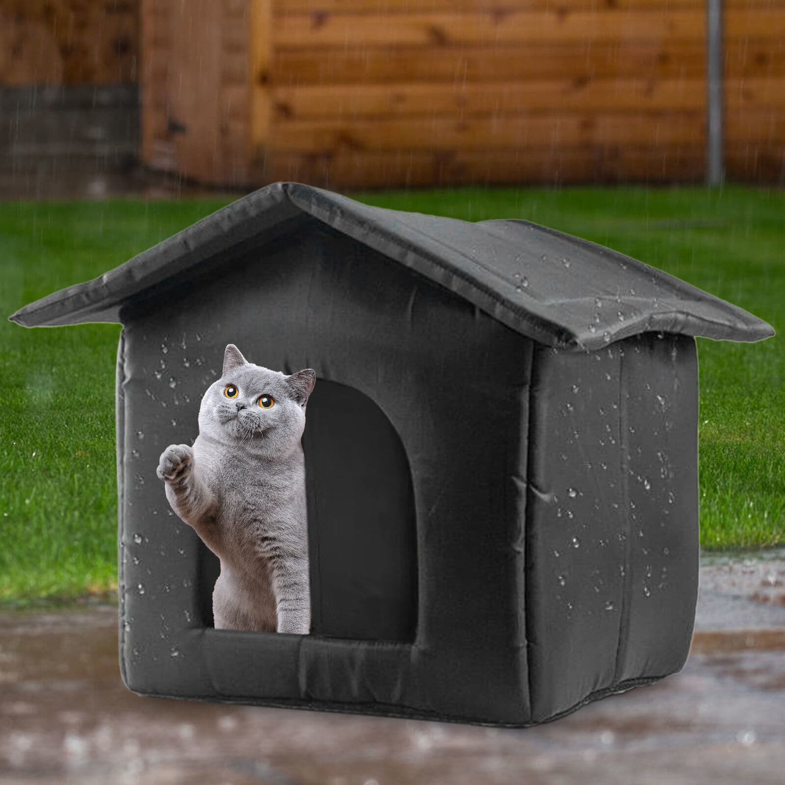 Waterproof Outdoor Cat House Shelter - image 1