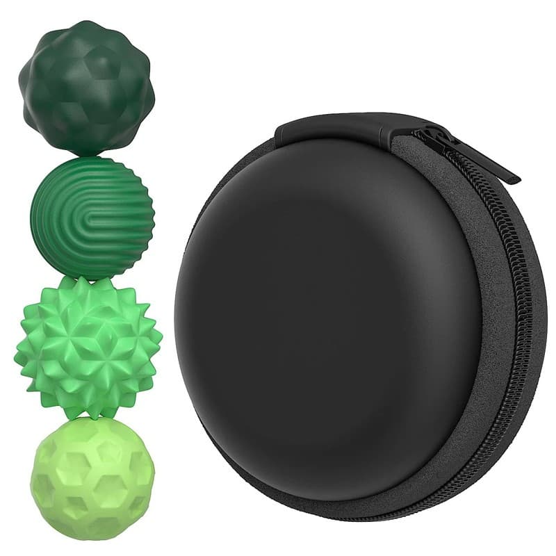 Four Textured Sensory Balls with Compact Zip Storage Case - image 5