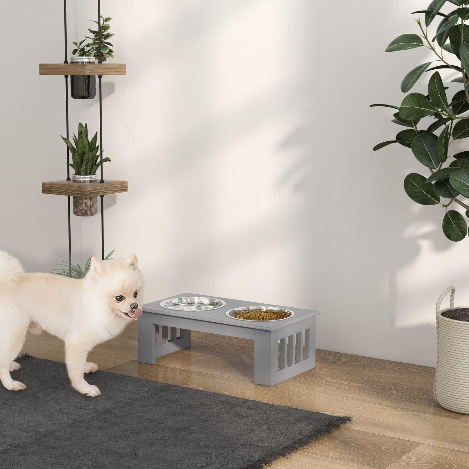 Raised Stainless Steel Feeding Bowls for Small Dogs - image 2
