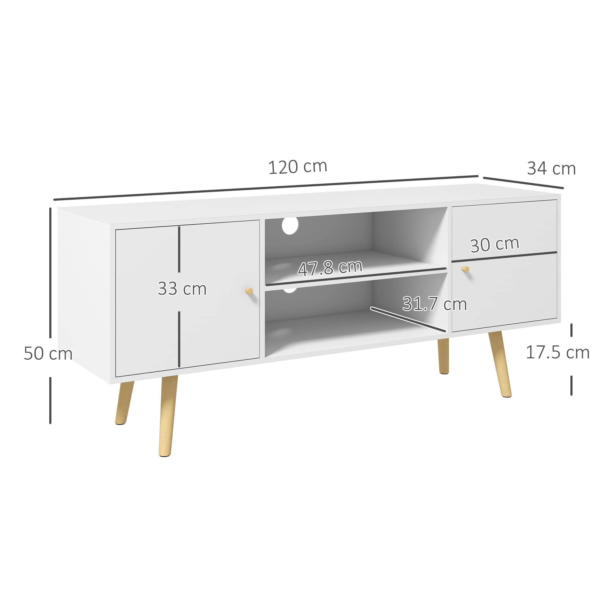 White 55-Inch TV Unit - image 2