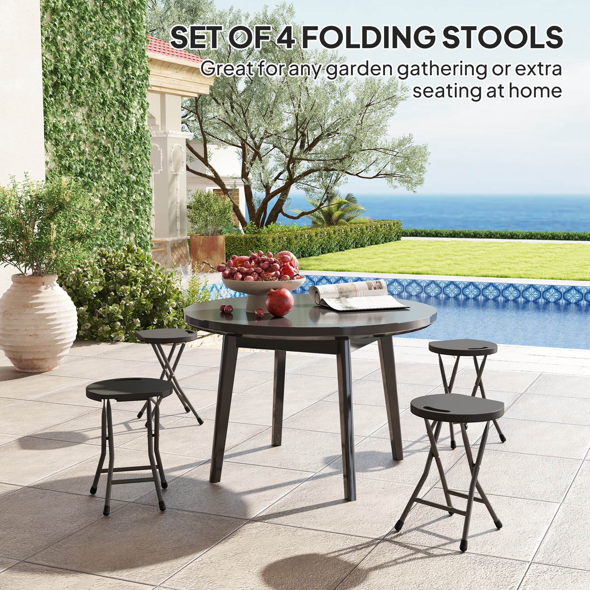 Four Folding Stools Ready to Go Wherever You Need Them - image 3