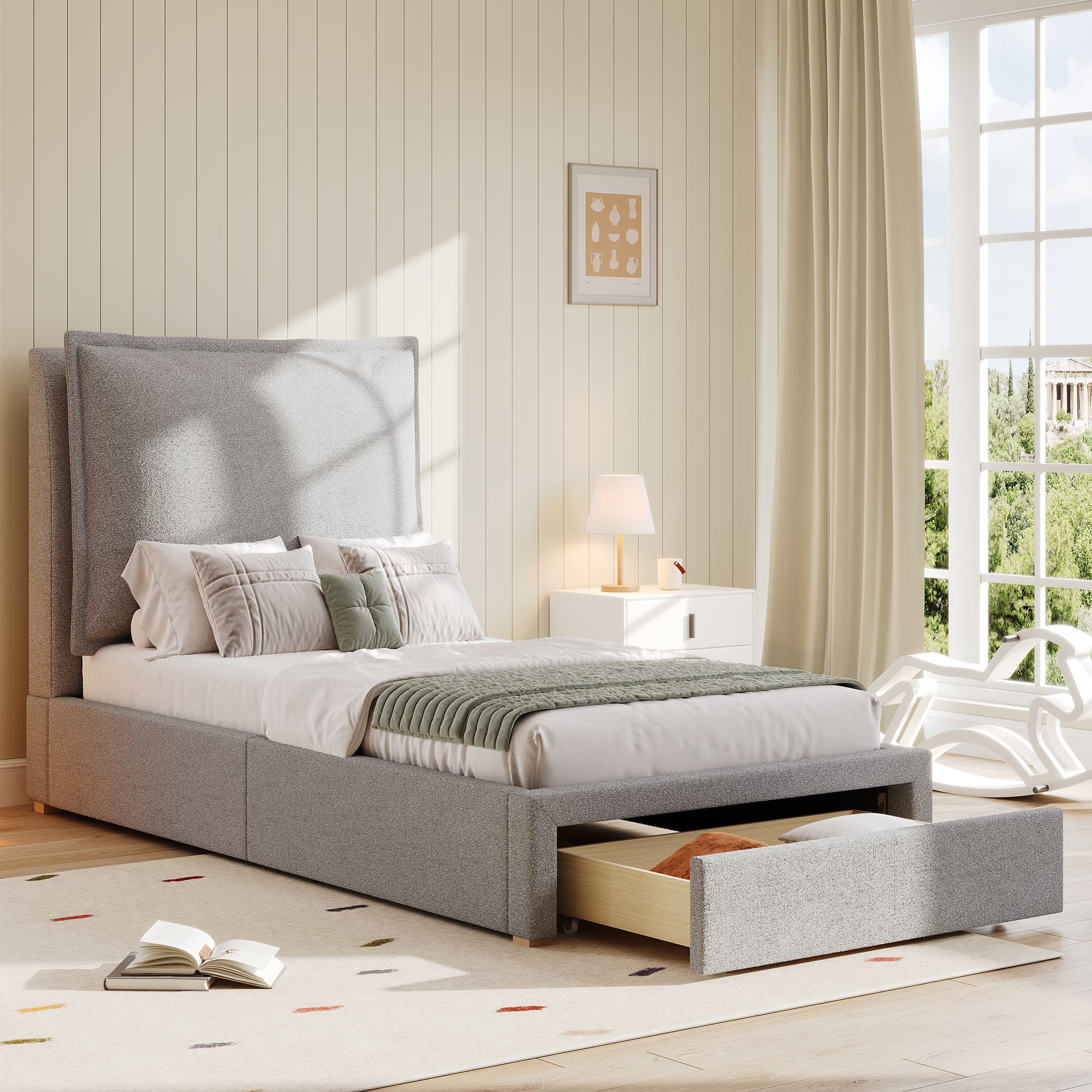 Villalta Home Grey Storage Bed