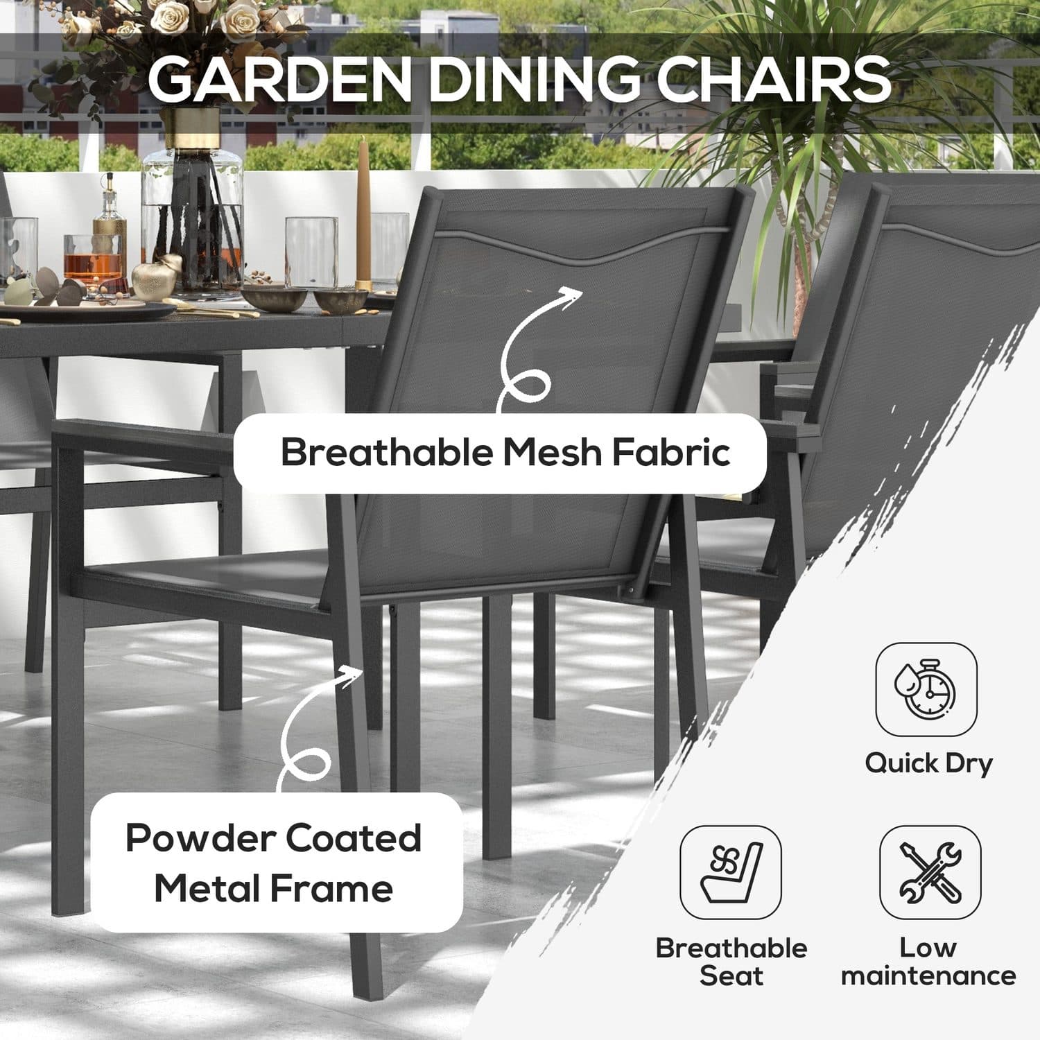 7-Piece Metal Dining Set - image 3