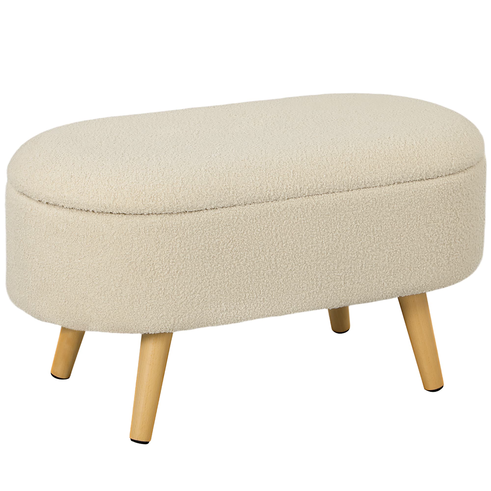 Cosy Teddy Fleece Storage Ottoman