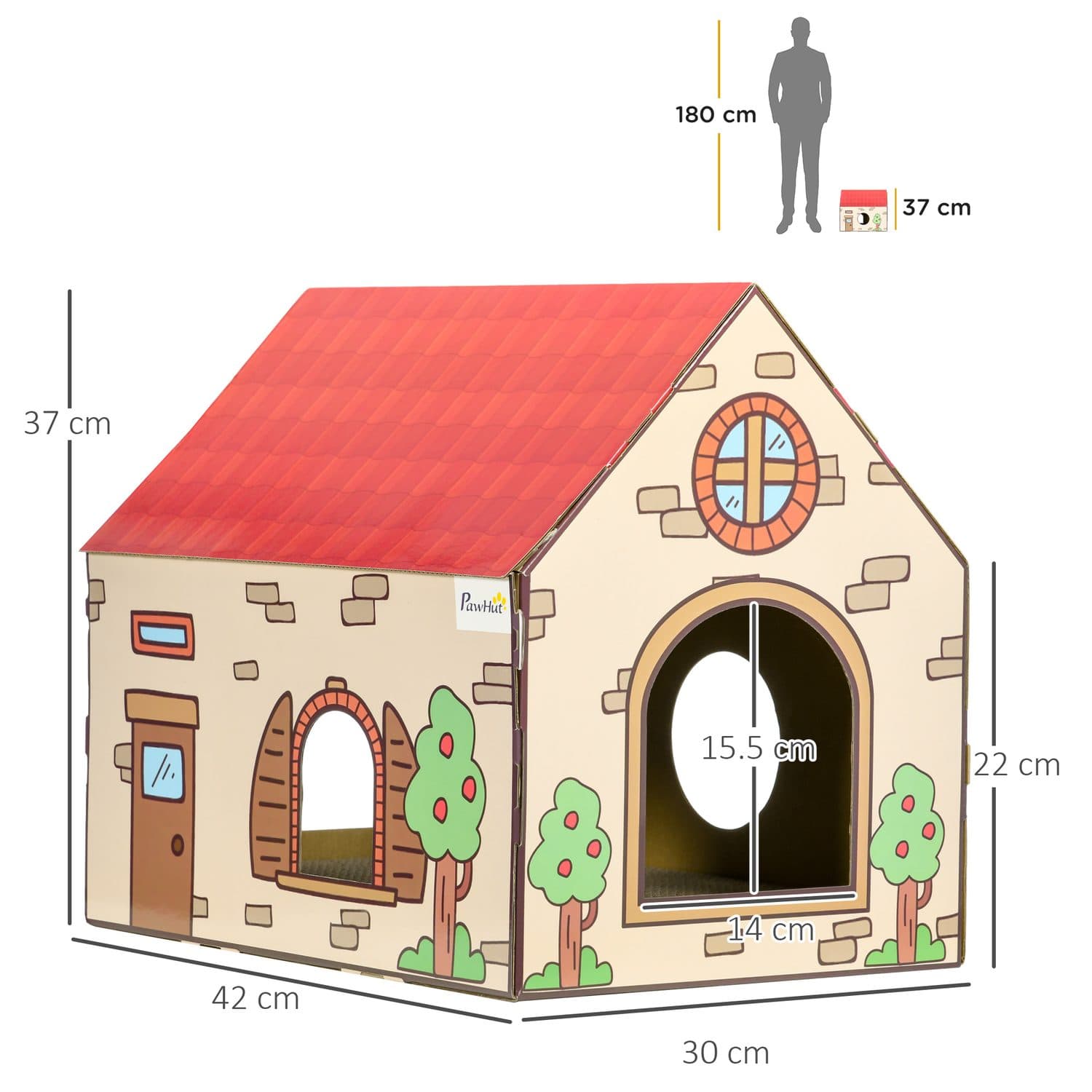 A Cardboard Cat Cottage That Doubles as a Scratcher - image 4
