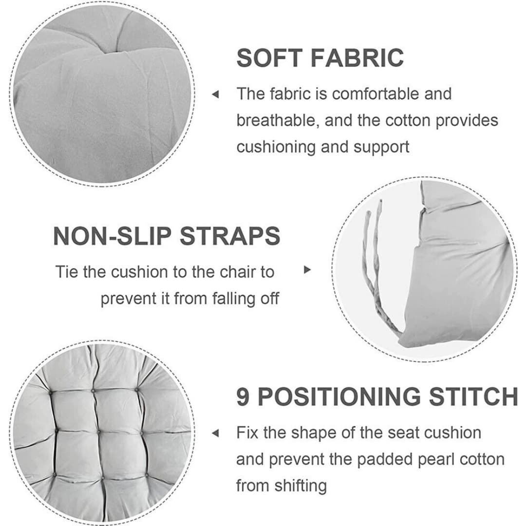 Four Tufted Seat Pad Cushions for Dining, Kitchen and Garden Chairs - image 8