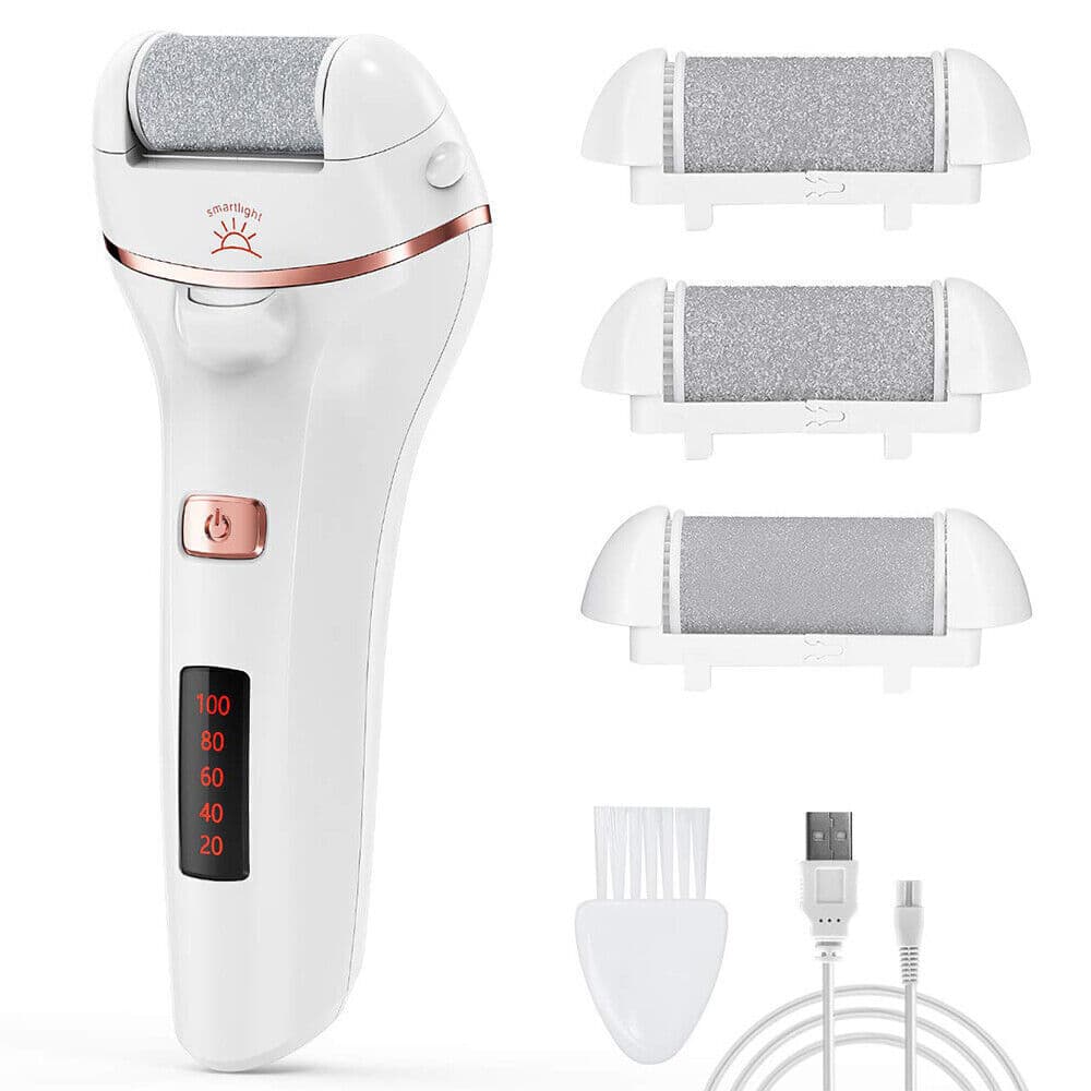 Waterproof Electric Callus Remover with Three Roller Attachments - image 2