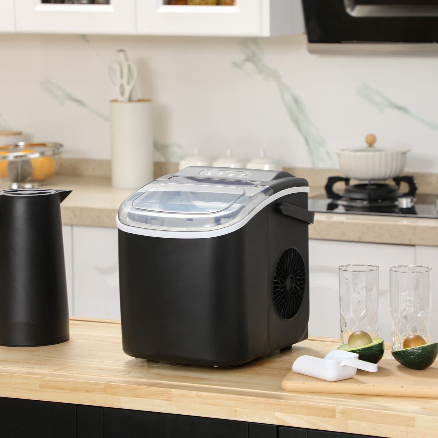 Portable Countertop Ice Maker in Black - image 1