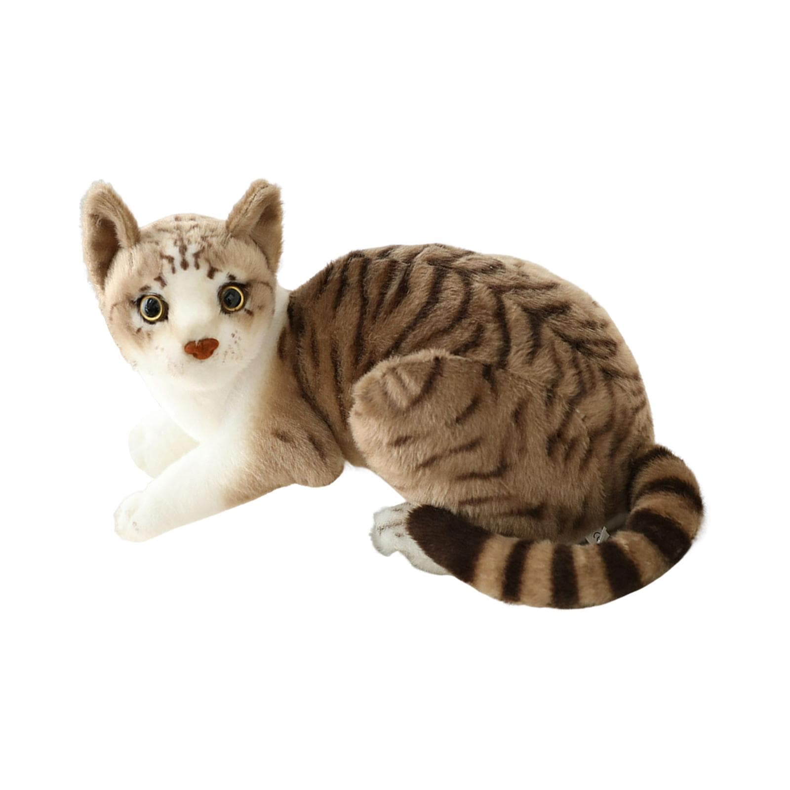 Realistic Tabby Cat Stuffed Plush That Sits Beautifully - Default