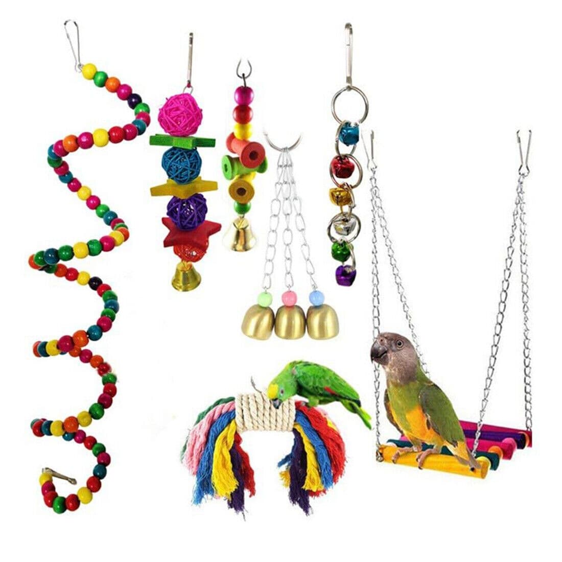 21-Piece Bird Toy Set for Budgies, Cockatiels & Parrots - image 8