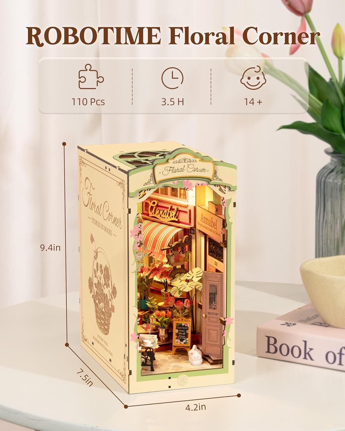 DIY Book Nook Kit: Rolife's Floral Corner - image 1
