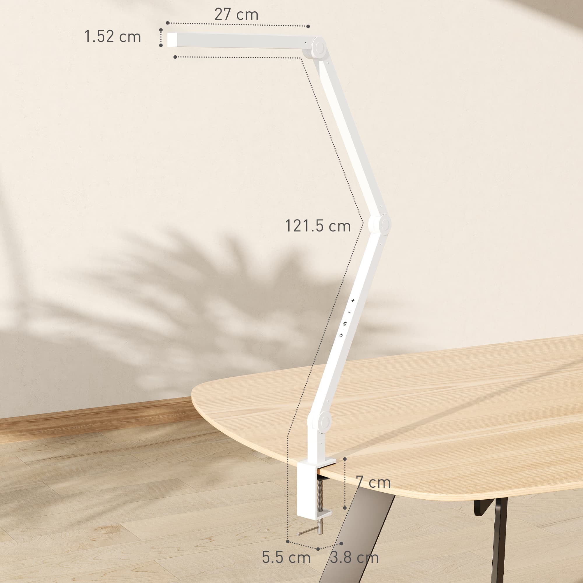 Adjustable Swing Arm Desk Lamp with Clamp and 5 Brightness Levels - image 1