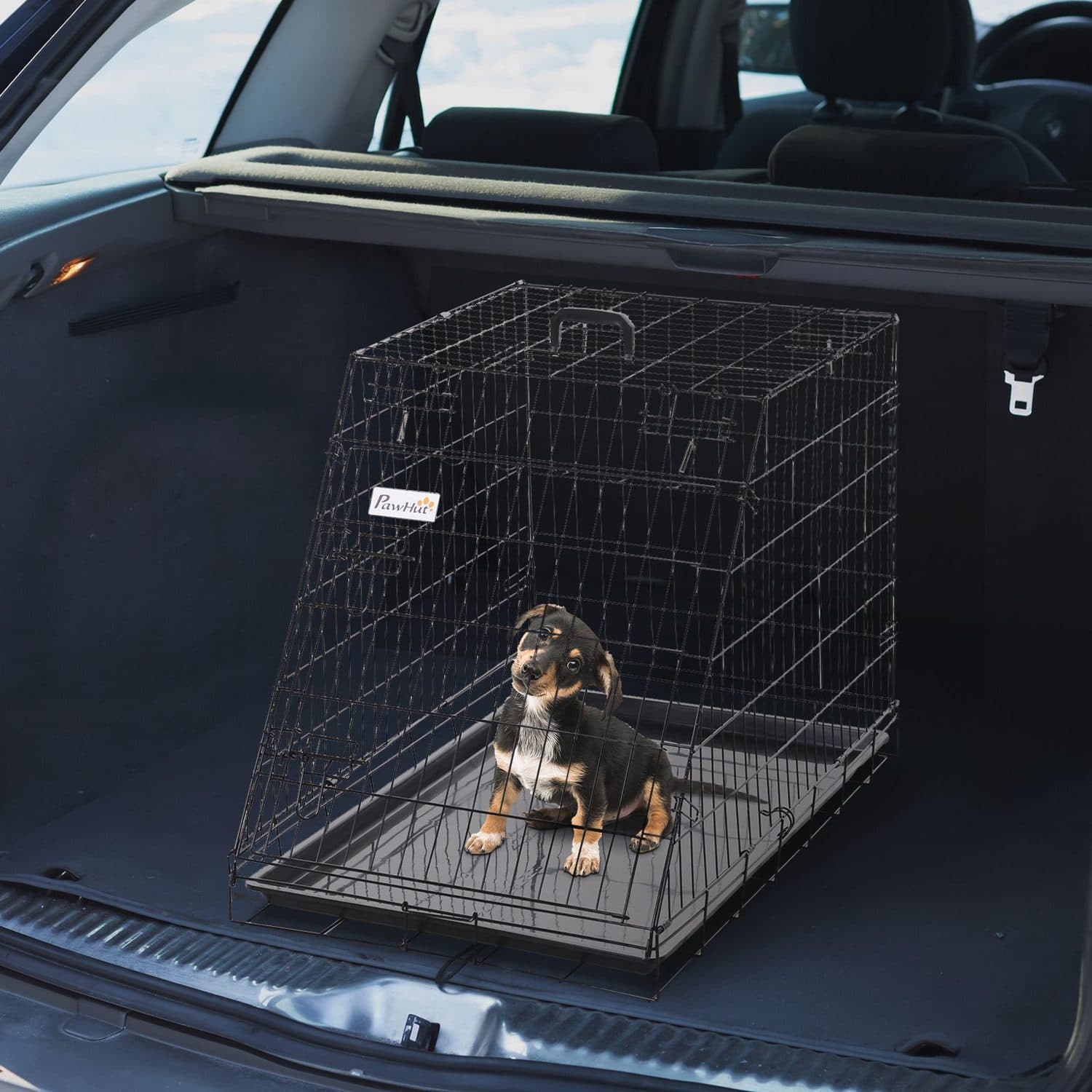Collapsible Trapeze Dog Travel Cage - image 4