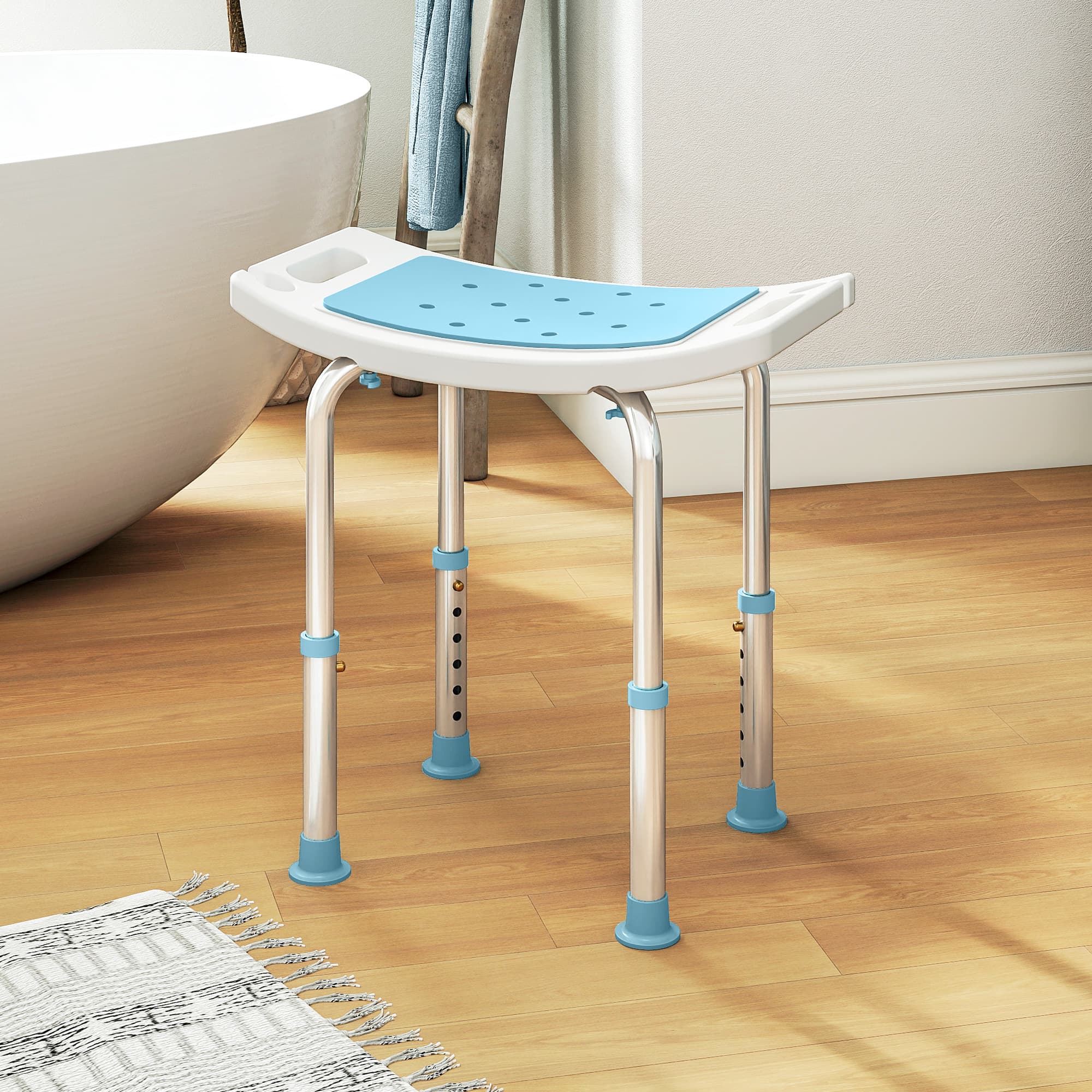 Turquoise Shower Chair for Safer Seated Bathing - image 5