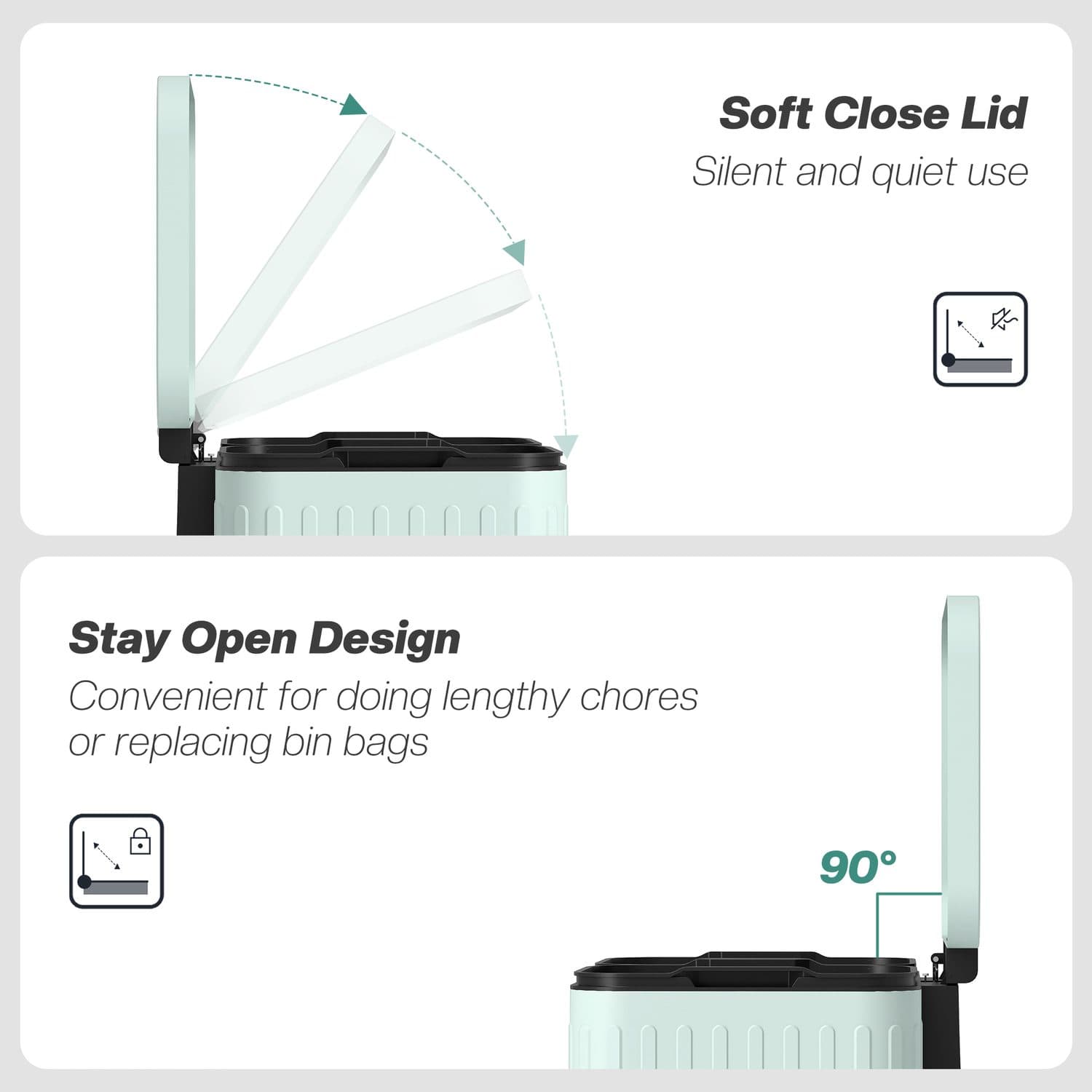 Sort Waste and Recycling with This 40L Dual Pedal Bin - image 2