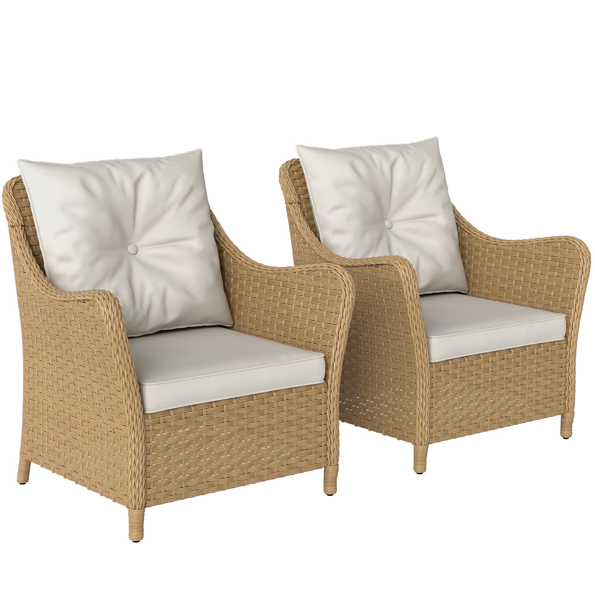 Comfort with Beige Rattan Garden Chairs