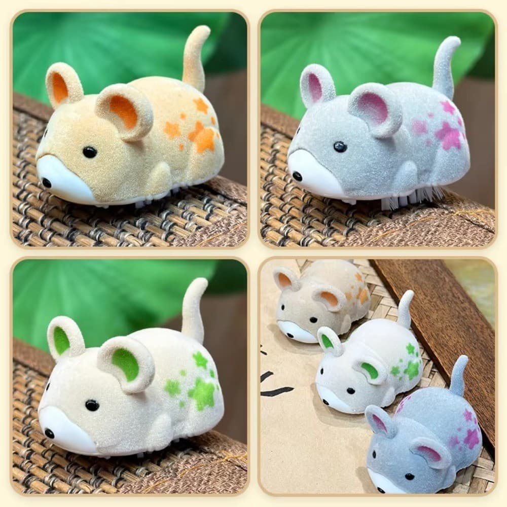 Plush Mouse Cat Toy with Built-In Sound and Rolling Wheels - image 2