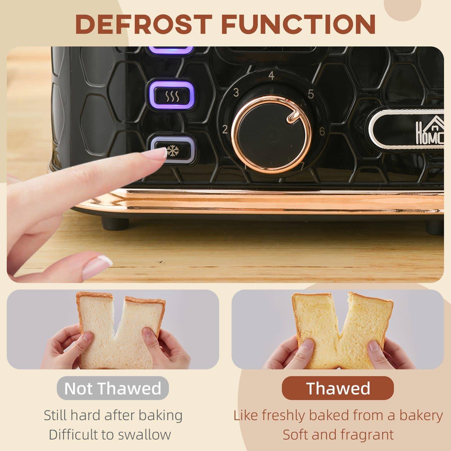 Black Four Slice Toaster with Seven Browning Levels - image 4
