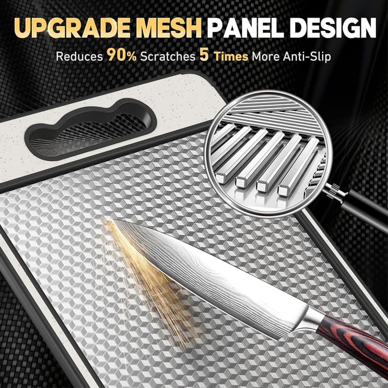 Double-Sided Cutting Board with Integrated Knife Sharpener - image 3