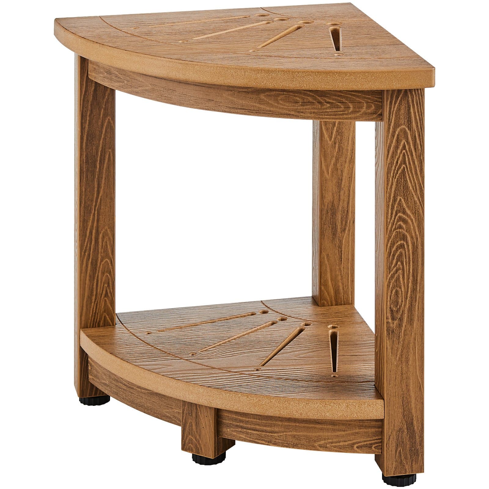 Stylish Corner Shower Stool with Integrated Storage Shelf