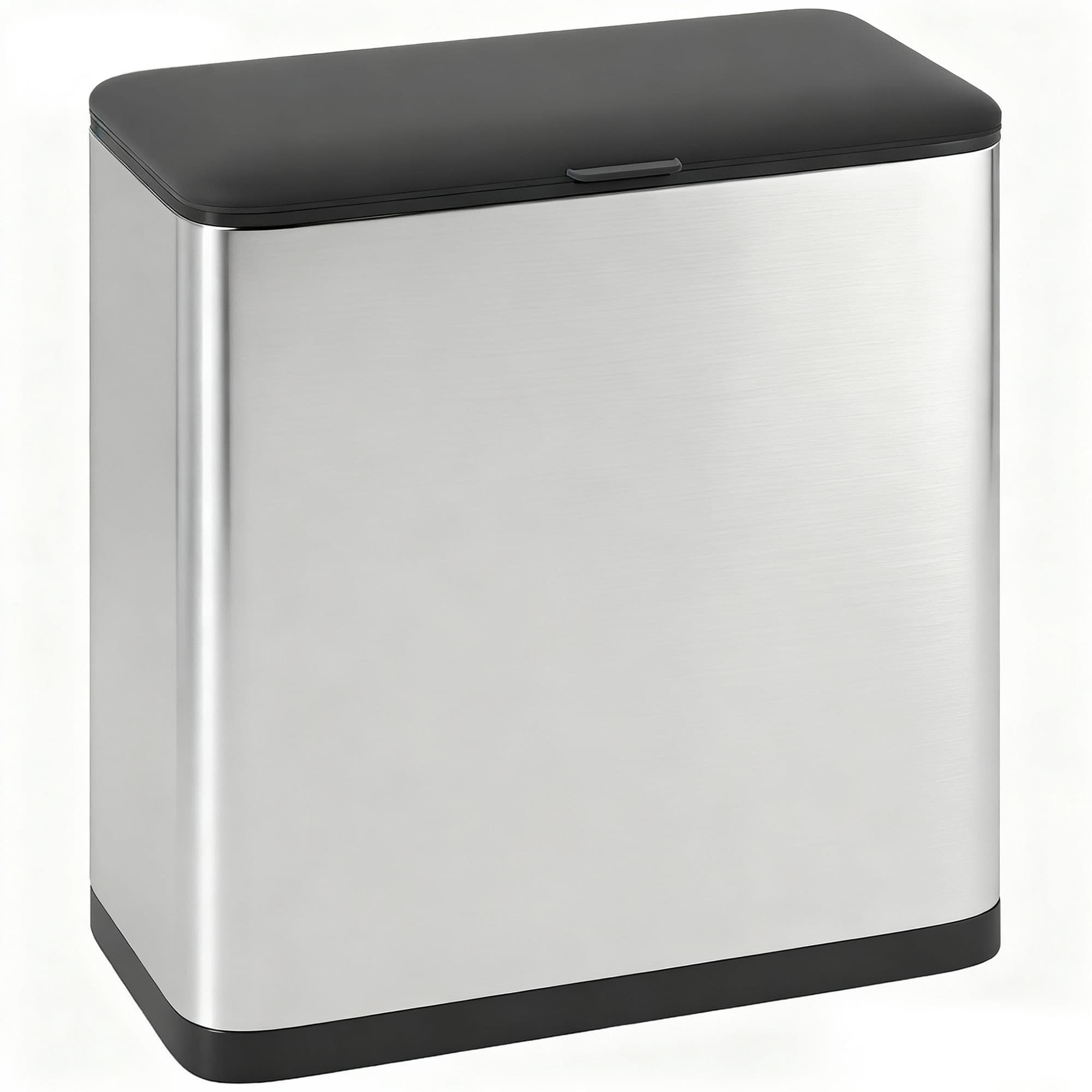 Compact 8L Hanging Kitchen Bin for Small Spaces - Silver