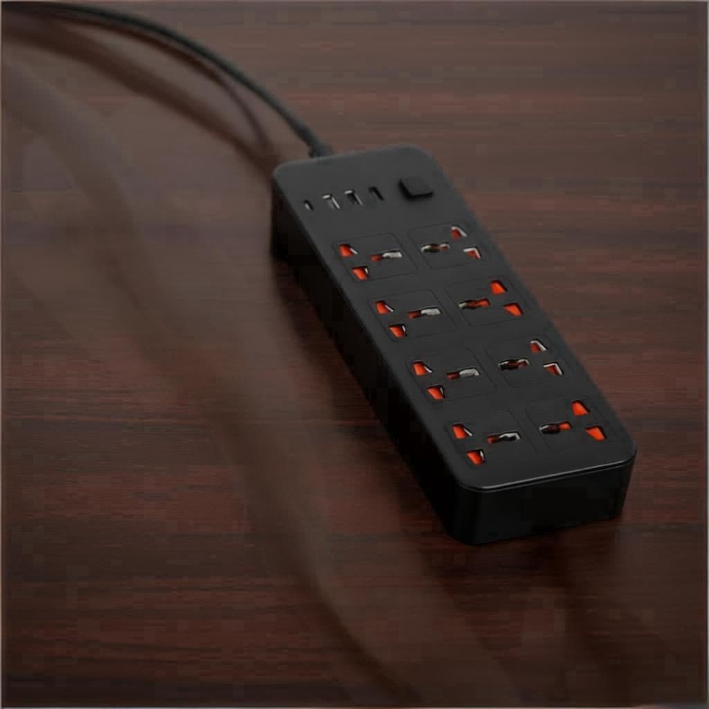 8 Gang Extension Lead with USB Ports - image 1