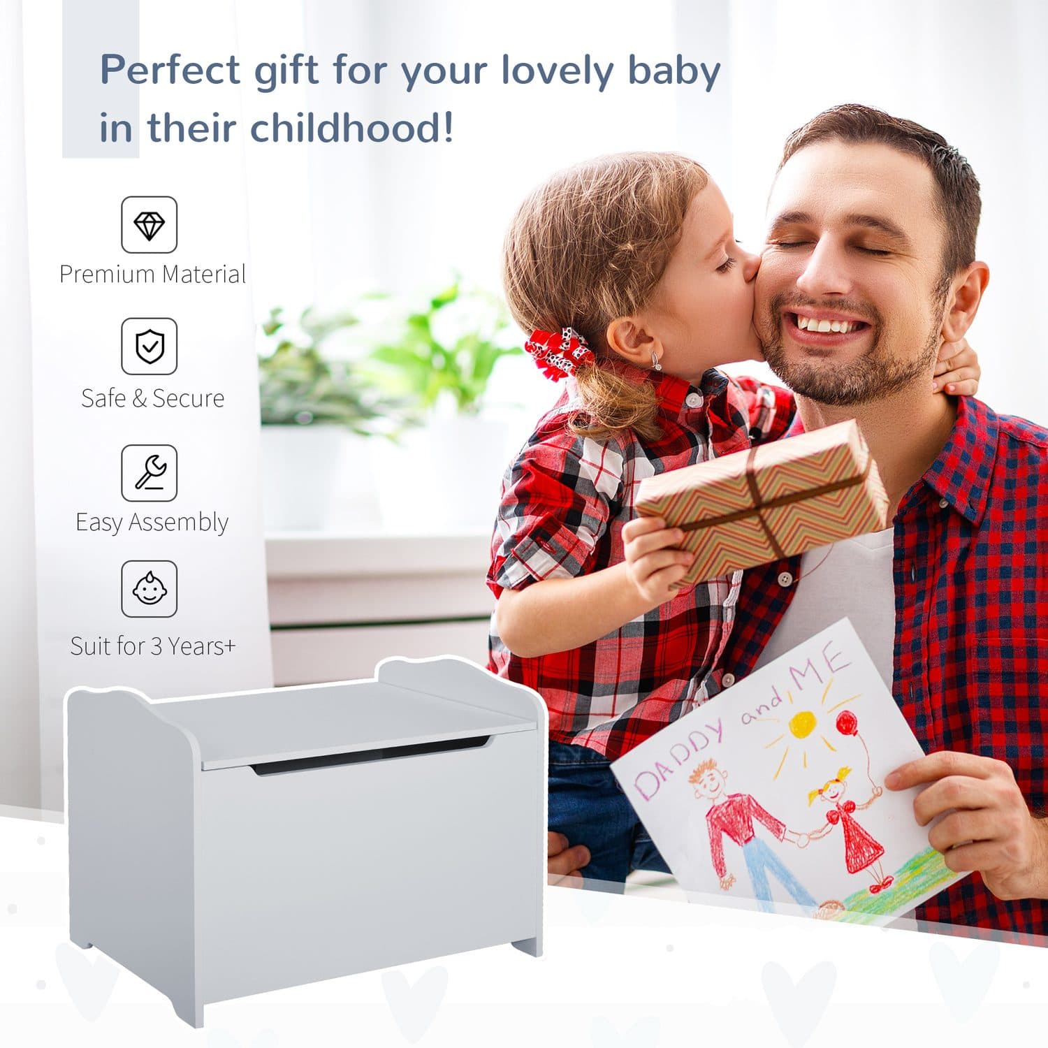 Grey Kids Toy Box for Tidy Playrooms and Bedrooms - image 1