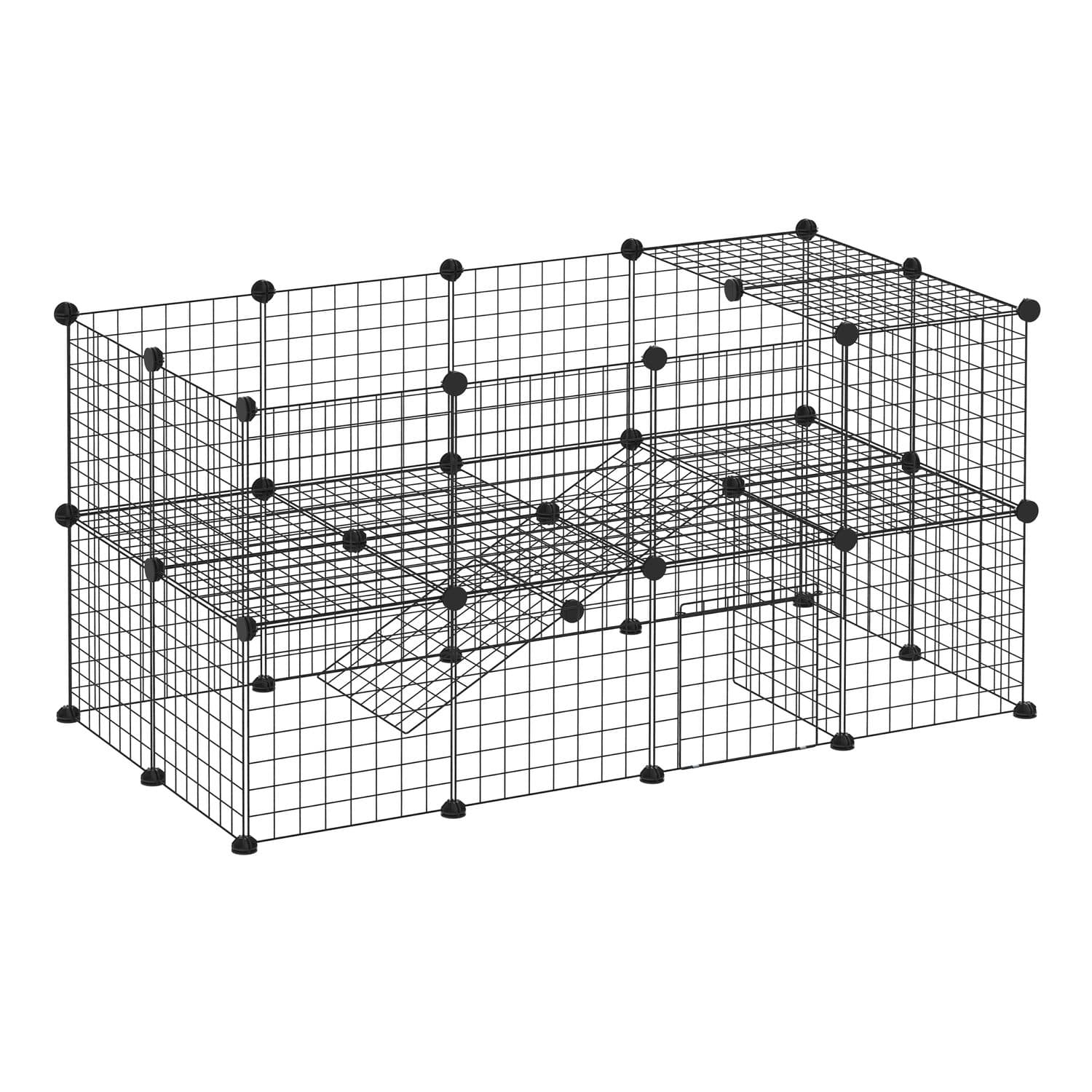 PawHut 36 Panel Metal Wire Playpen for Rabbits and Small Animals