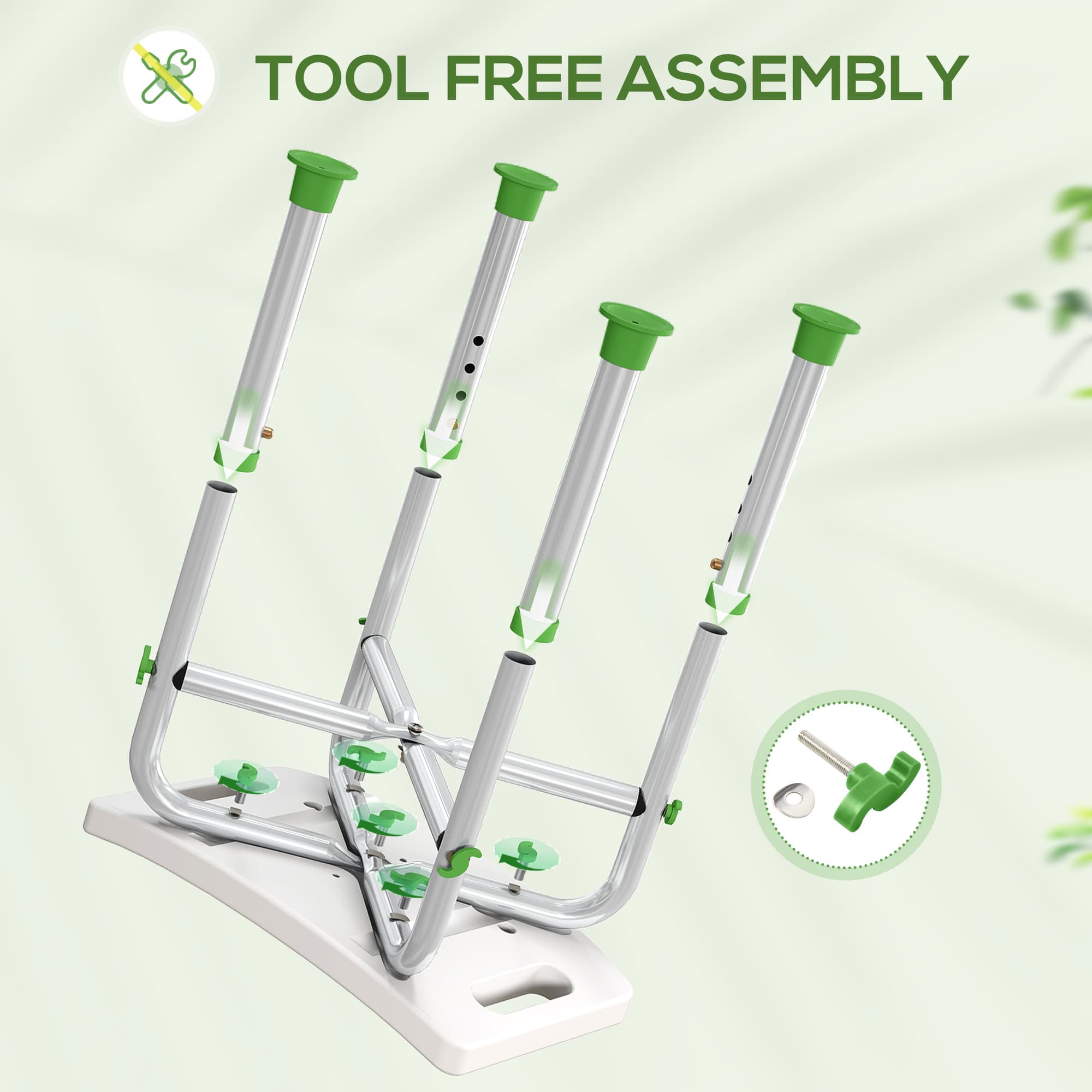 Green Adjustable Shower Stool with Curved Seat - image 4
