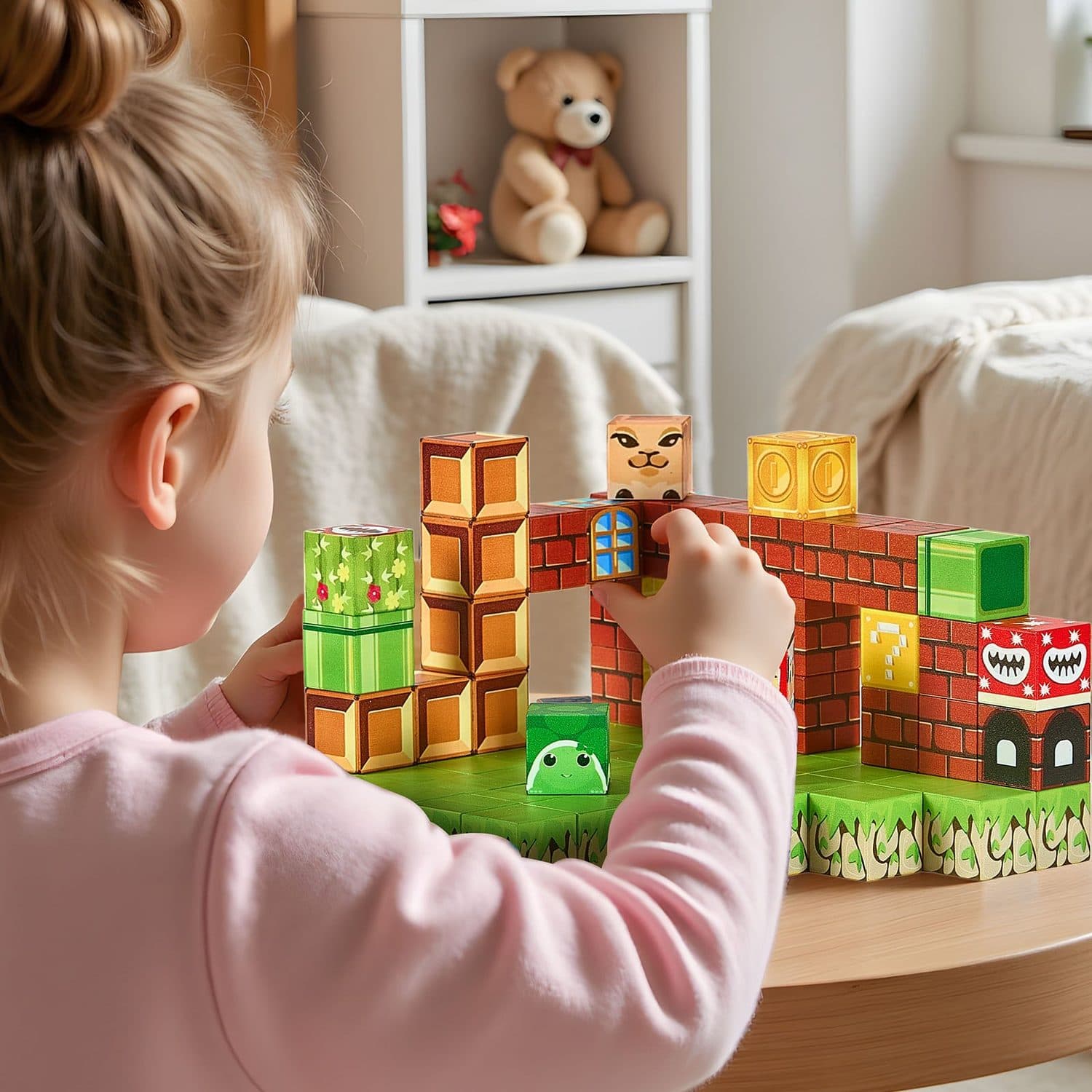 100 Piece Magnetic Building Blocks Set for Kids - image 9